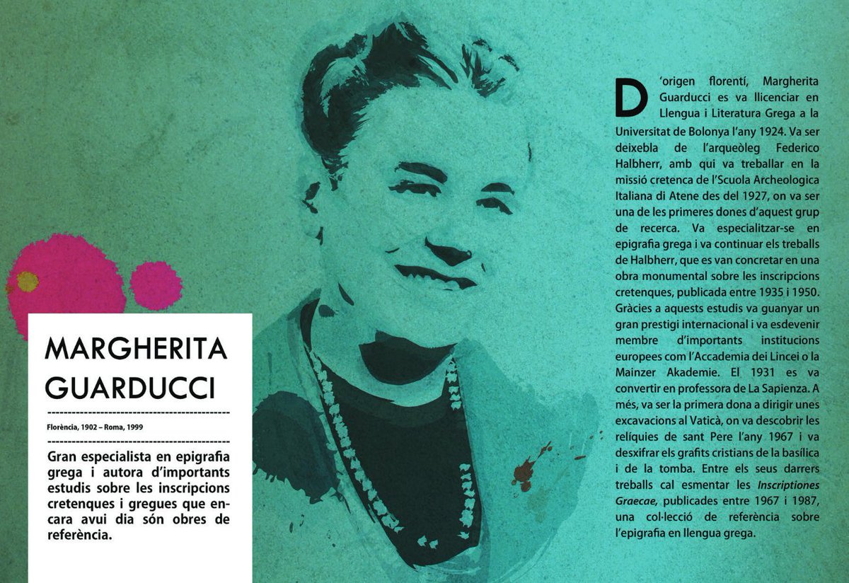 🎂 Un dia com avui de 1902 naixia Margherita Guarducci, arqueòloga i epigrafista.   

⛏️ Va ser la primera dona a dirigir unes excavacions al #Vaticà, on va descobrir les relíquies de sant Pere i va desxifrar els grafits cristians de la basílica i de la tomba.  

⤵️ Llegeix més: