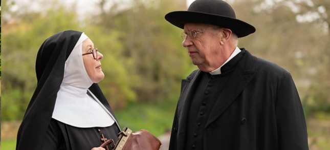 And look who's back !!! Sister Boniface and Father Brown reunited in 'The Forensic Nun'. The events of this episode take place in 1955 and predate the Sister Boniface Mysteries. #SisterBoniface #fatherbrown