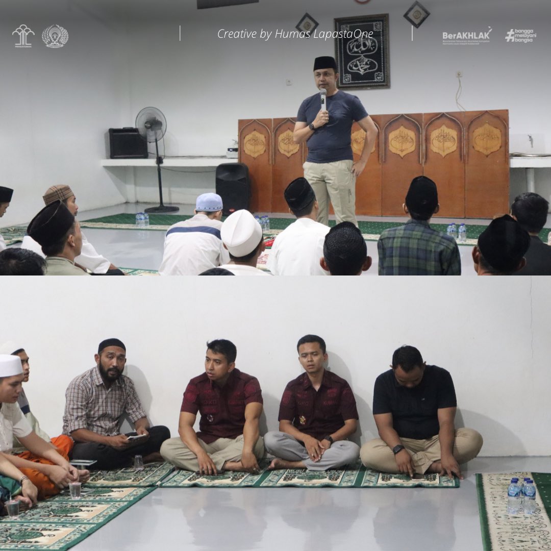 Lapastaone01's tweet photo. Tangerang – Warga Binaan dan petugas Lembaga Pemasyarakatan (Lapas) Kelas I Tangerang melaksanakan kegiatan pengajian malam jumat serta makan bersama. Kamis (28/12). https://t.co/UkJ0SHeNqE