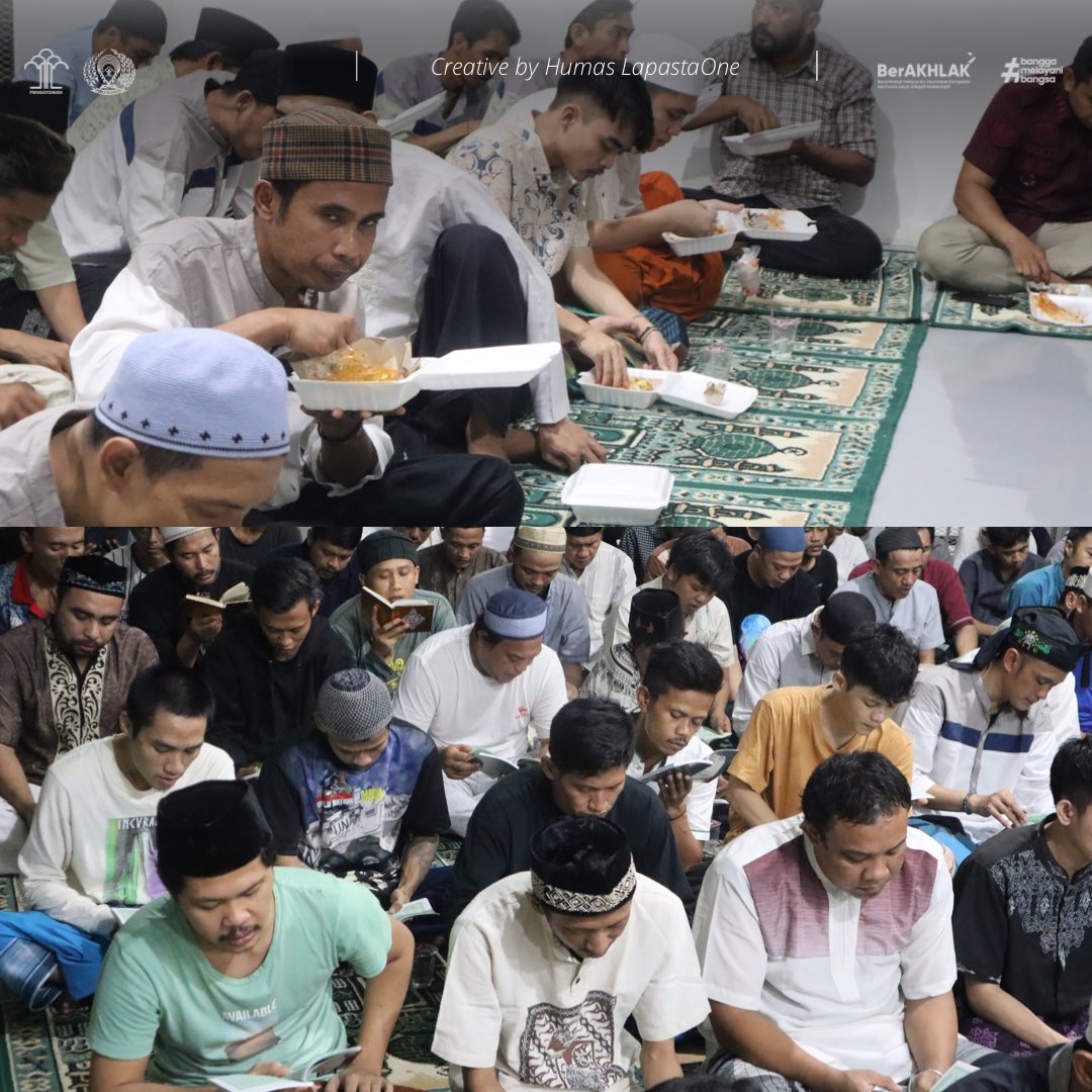 Lapastaone01's tweet photo. Tangerang – Warga Binaan dan petugas Lembaga Pemasyarakatan (Lapas) Kelas I Tangerang melaksanakan kegiatan pengajian malam jumat serta makan bersama. Kamis (28/12). https://t.co/UkJ0SHeNqE