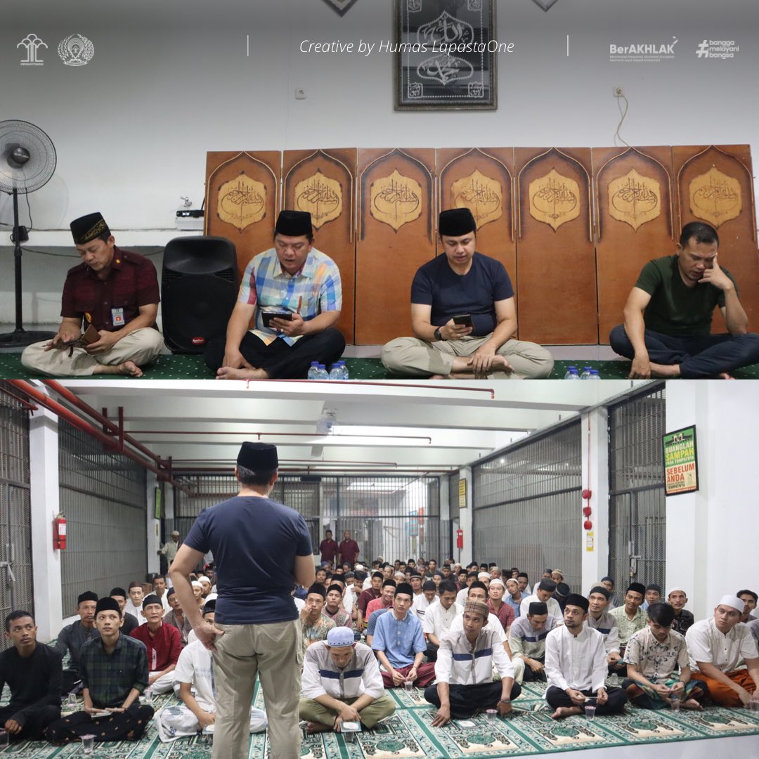Lapastaone01's tweet photo. Tangerang – Warga Binaan dan petugas Lembaga Pemasyarakatan (Lapas) Kelas I Tangerang melaksanakan kegiatan pengajian malam jumat serta makan bersama. Kamis (28/12). https://t.co/UkJ0SHeNqE