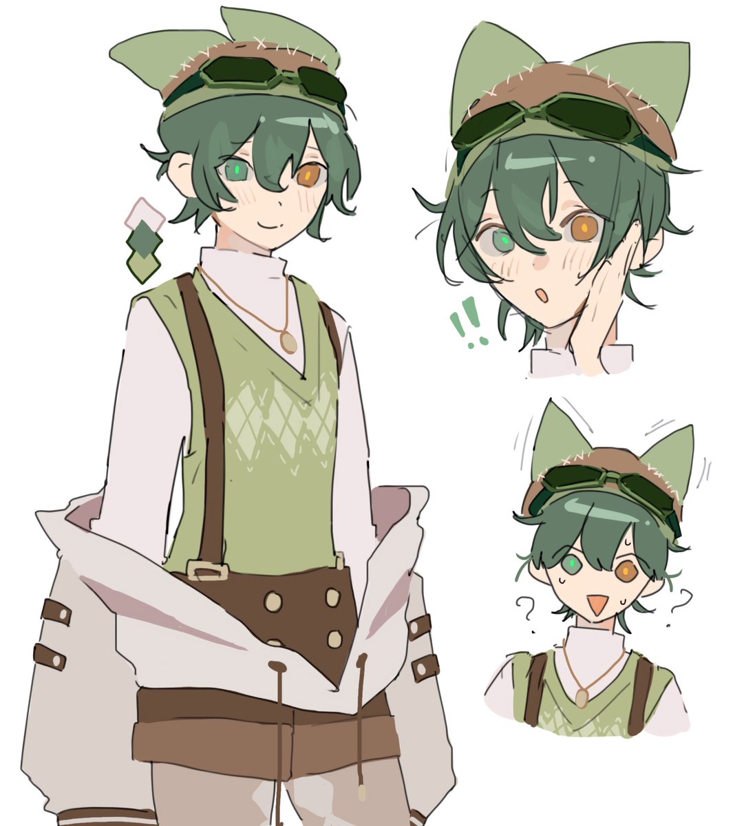 drawing of a cute character i neglected a long time ago ☘️