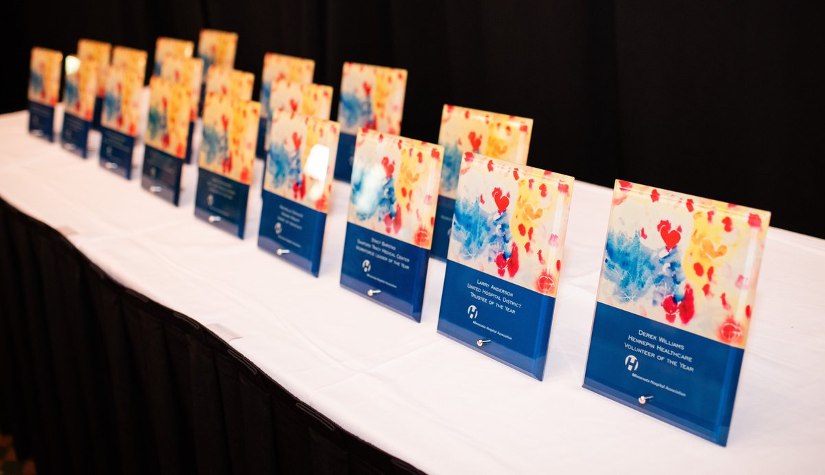 @CuyunaMedCenter, @EssentiaHealth, @RiverwoodHealth, and @GilletteChildrn's were recognized with Community Benefit Awards by the Minnesota Hospital Association. They were recognized for their efforts to improve the health and well-being of their communities.