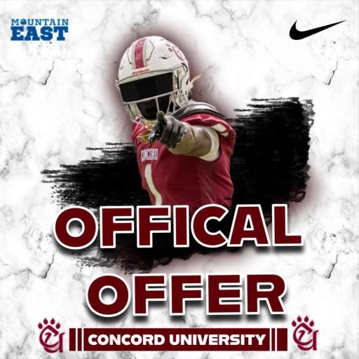 Blessed to receive my first D2 offer from Concord University. Thank you <a href="/Coach_Robles/">Saul Robles</a> 
<a href="/WHCoachWhite/">Carl White</a> <a href="/WHHSFB/">Winter Haven Football</a>
