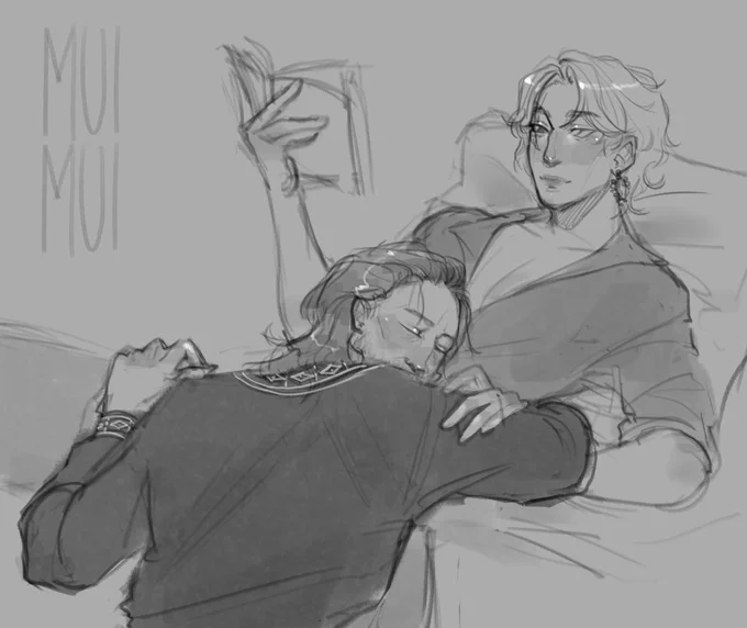 Best couple in BG 🫰Sketch for #Maithamir_VT 💀

#vtuber #muiillust 