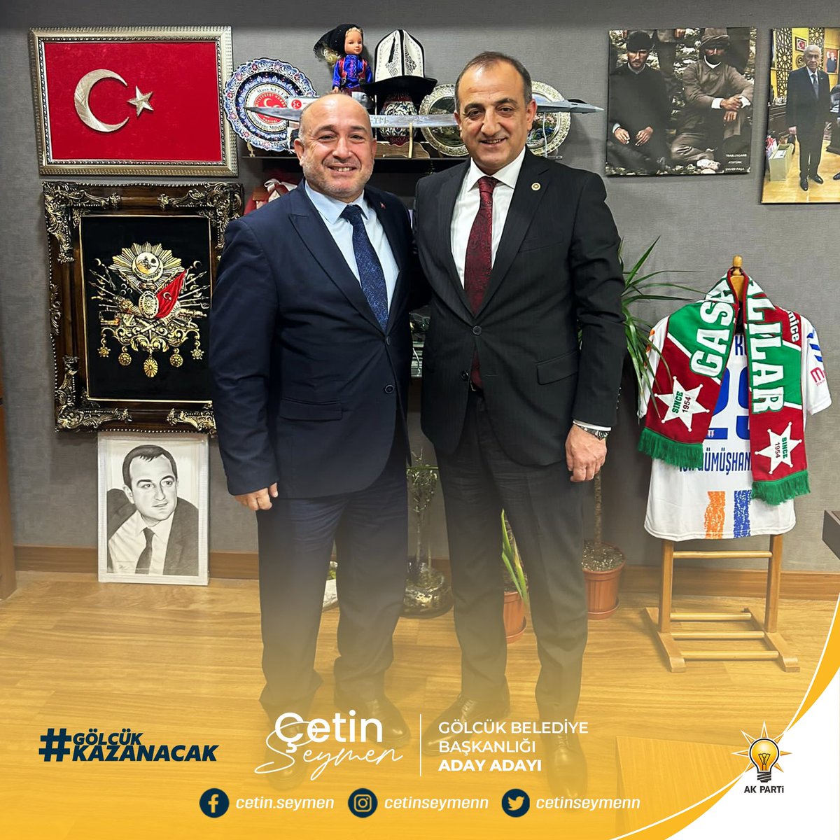 Cumhur İttifakı ortağımız Milliyetçi Hareket Partisi Giresun Milletvekili Sayın Ertuğrul Gazi Konal ve Gümüşhane Milletvekili Sayın Musa Küçük'ü ziyaret ettim.

Misafirperverliklerinden ve hoşsohbetlerinden dolayı kendilerine teşekkür ederim.