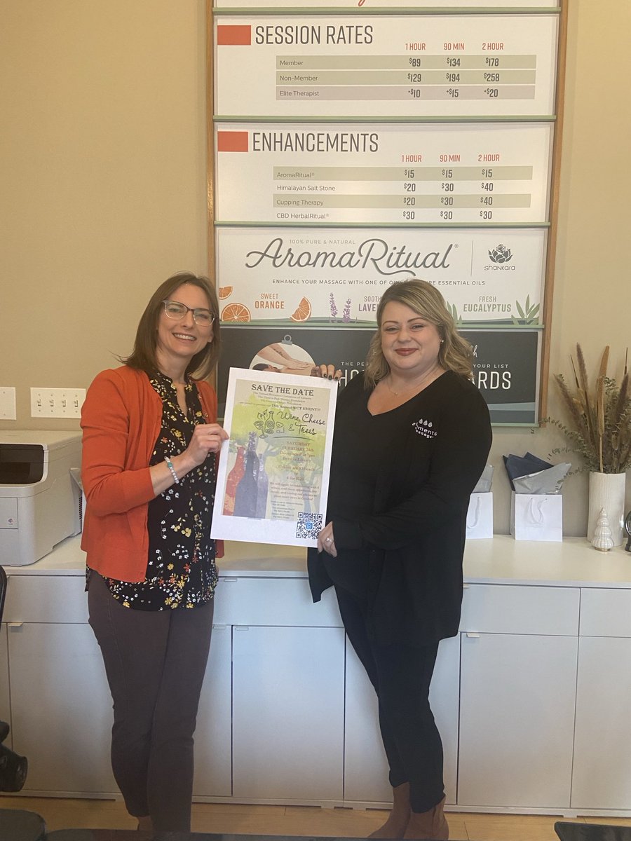Elements Massage is now supporting Wine, Cheese and Trees’ 2024 event! Thank you!!!