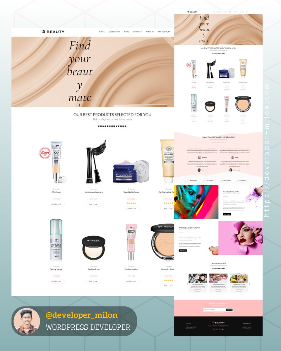 developer_milon's tweet photo. Do you have Hair extension, Skincare, Spa, Beauty, Salon business but Don't have any #website?
Then feel free to message me I'll here to help you create a Best &amp; Eye-catching Website for your Business 🥰

#wordpress #website #Elementor #hairextension #skincare #spa #beautysalon https://t.co/EtlTeSk7N1