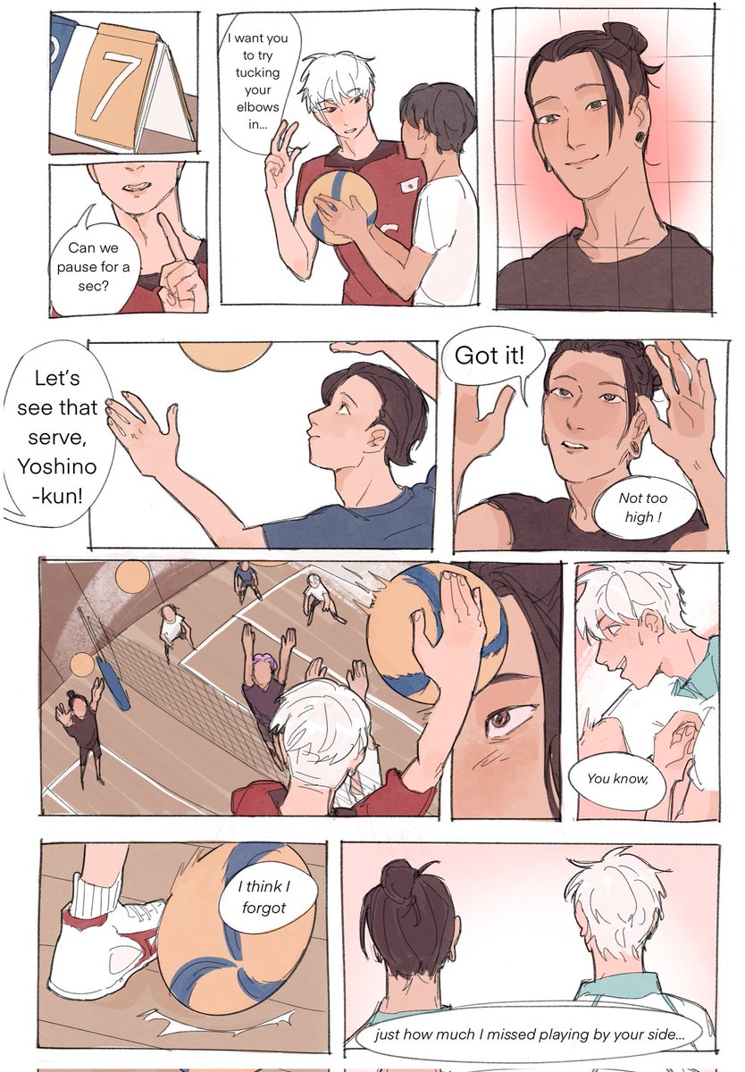 happeeecat's tweet photo. [jjk volleyball au!!] Part 2 - the match continues https://t.co/JMoVamCkPM