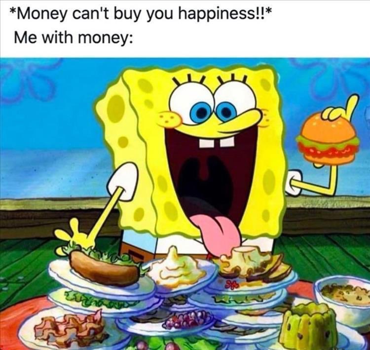 I always spend it on food 😂