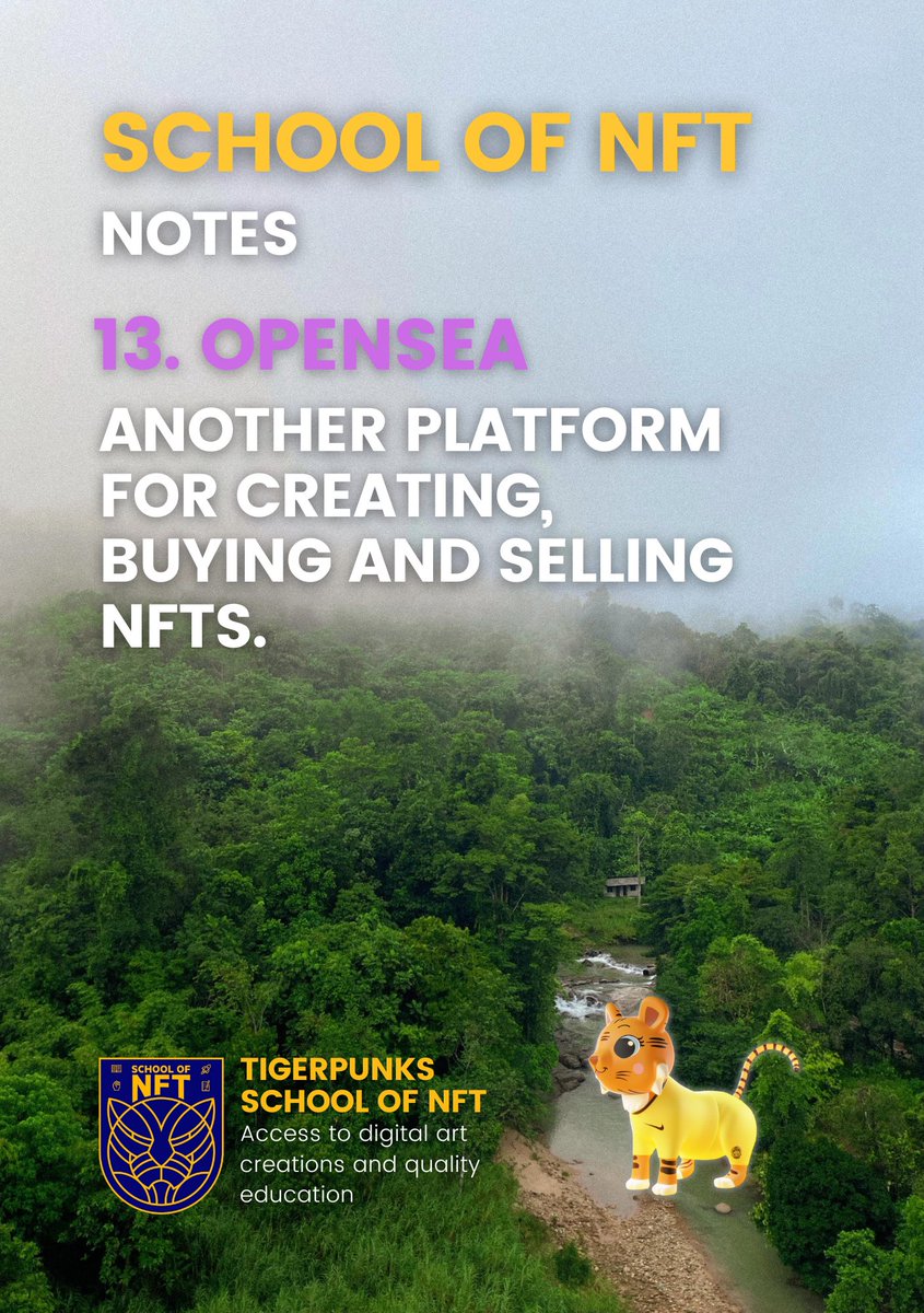 SchoolOfNFT's tweet photo. GM my friends ❤️
Today is the 13th note from School of NFT.
Another NFT marketplace is @opensea
Have a great day everyone 🙏
#SchoolOfNFTNotes https://t.co/SDFq7R046o