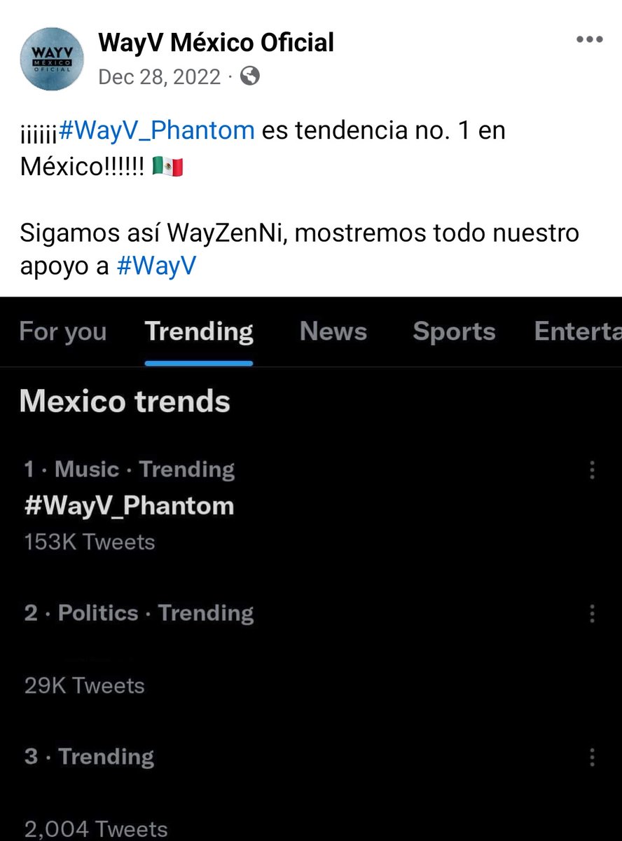 wayvmxbase's tweet photo. Al momento de su lanzamiento "#WayV_Phantom" alcanzó el no. 1 de las tendencias en Twitter (X) México.
Asimismo, el álbum logró llegar al no. 1 en el chart de álbumes de iTunes México 🇲🇽 mostrando el gran poder del fandom mexicano
#WayV #WeishenV #WayZenNi #WayVMéxico #威神V https://t.co/CjNUV29c5q
