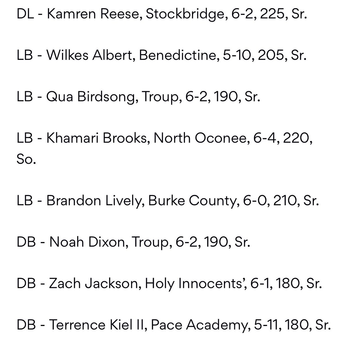 Khamari Brooks (@brooks4k) on Twitter photo Blessed to be named 4A All-State by <a href="/AJCsports/">AJC Sports</a>.
<a href="/CoachAurandt/">Tyler Aurandt</a> <a href="/coachgaubert/">@CoachGaubert</a> <a href="/RecruitNorthFB/">North Oconee Football Recruiting</a> <a href="/NOHSFootball/">North Oconee Football</a> Blessed to be named 4A All-State by <a href="/AJCsports/">AJC Sports</a>.
<a href="/CoachAurandt/">Tyler Aurandt</a> <a href="/coachgaubert/">@CoachGaubert</a> <a href="/RecruitNorthFB/">North Oconee Football Recruiting</a> <a href="/NOHSFootball/">North Oconee Football</a>