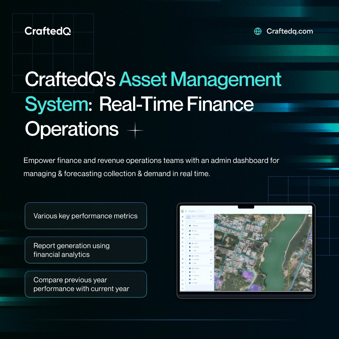 'Transform your financial landscape with CraftedQ's Asset Management System! 📊 Real-time insights for optimized collection and demand forecasting. Elevate your finance strategy. #FinanceTech #CraftedQ #AssetManagement'
#FinanceTechnology #RealTimeFinance #CraftedQServices