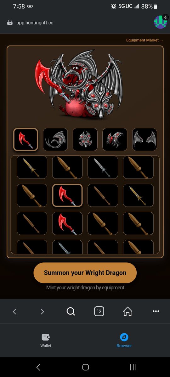 rorygeer's tweet photo. Another Level 6 Dragon 🐉 
Optimum Defense and Suit Bonus 💪🏻
LFG @HuntingnftTeam  🔥 
#P2EGame #P2E #HuntingNFT #DailyRewards #DefenseRewards #SacrificeRewards #NervosNetwork #Godwoken $HNFT $CKB https://t.co/7E7Gp9dzlF