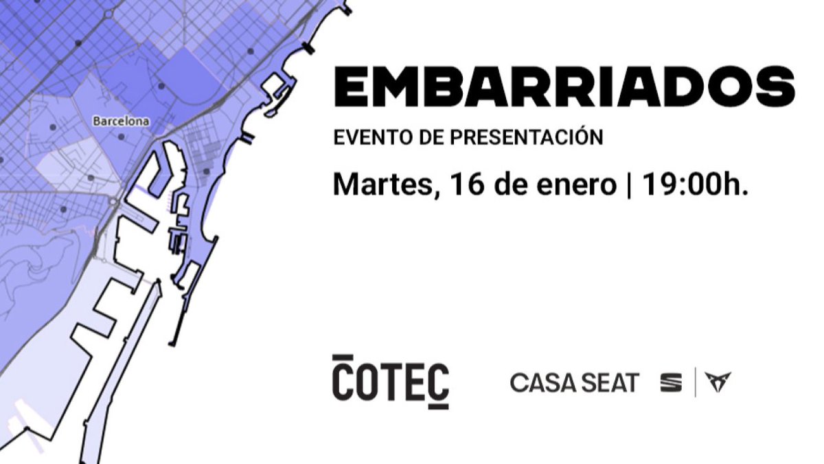Este 16 de enero presentamos "EMBARRIADOS", el atlas de la nueva vulnerabilidad urbana y social en España fruto de la reducción de movilidad.

➡ Asistencia presencial: lnkd.in/dzQ5Ji_4
➡ Seguir la presentación en línea: lnkd.in/dxhpgM5K