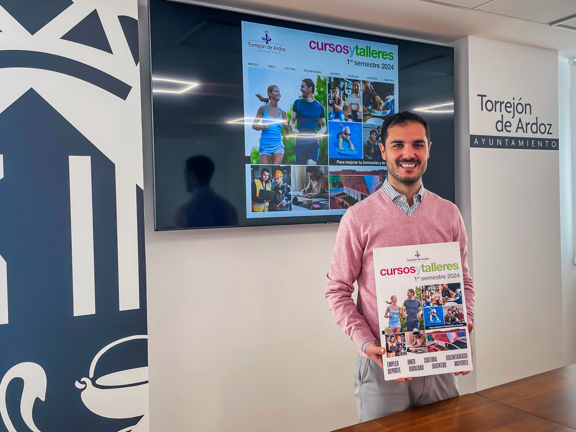 FORMACIÓN Y OCIO | Nuevos cursos para este primer semestre de 2024 en las concejalías de Empleo, Cultura, Igualdad, Juventud, Mayores y Voluntariado
#TorrejónDeArdoz <a href="/torrejoncultura/">Torrejón Cultural</a> <a href="/TorrejonJoven/">TorrejónJoven</a> 
➡️ ayto-torrejon.es/noticia/nota-d…