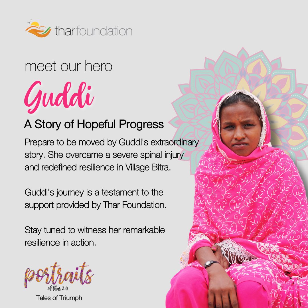 بس، ٿورو انتظار ۽ گُڏي جي وڊيو توھان جي اسڪرين تي ھوندي!
Coming Soon—Guddi's inspiring journey!
#PortraitsOfThar2 #PortraitsOfThar #TharFoundation
