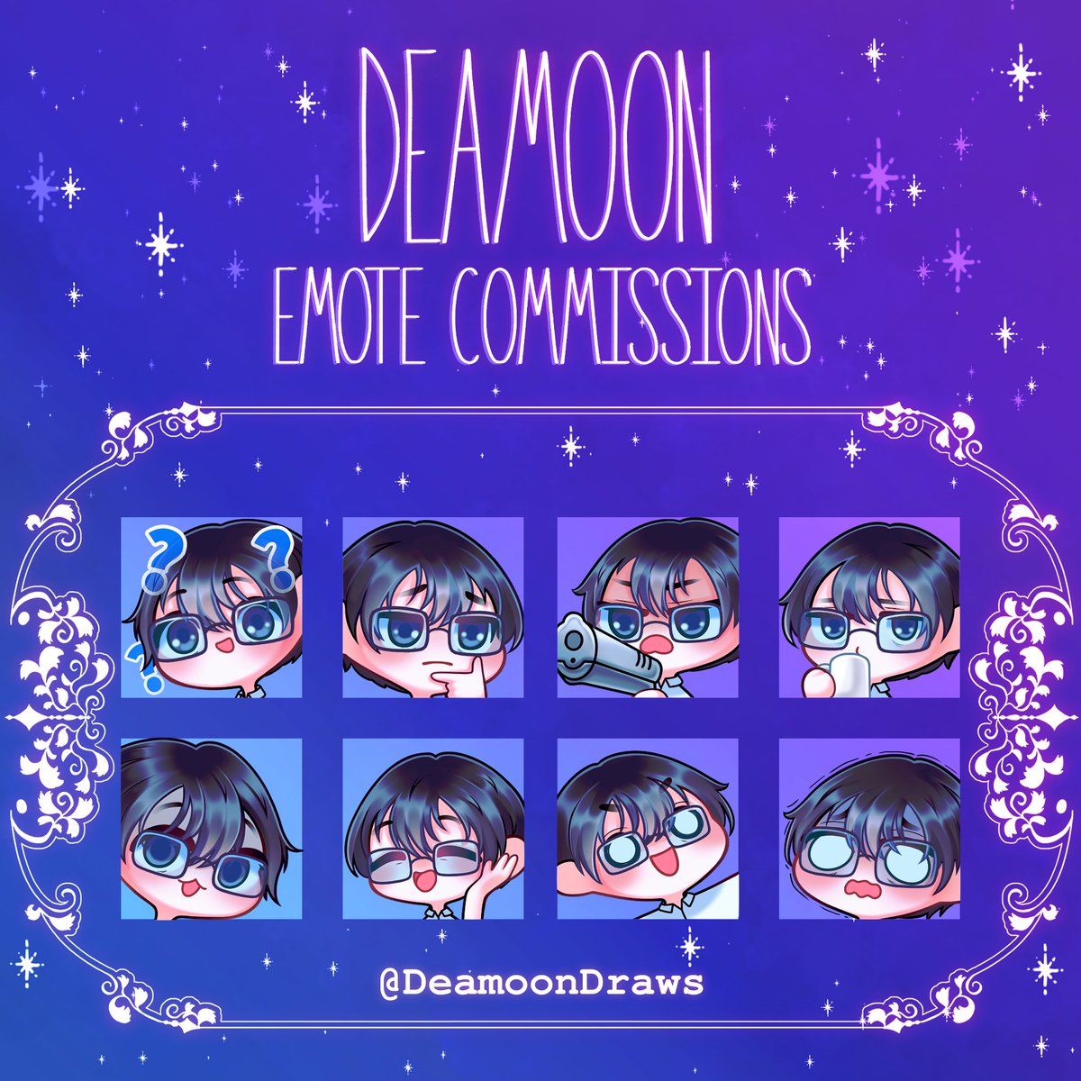 DeamoonDraw's tweet photo. Some emote commissions I've worked on recently! https://t.co/ULGULoMqRa