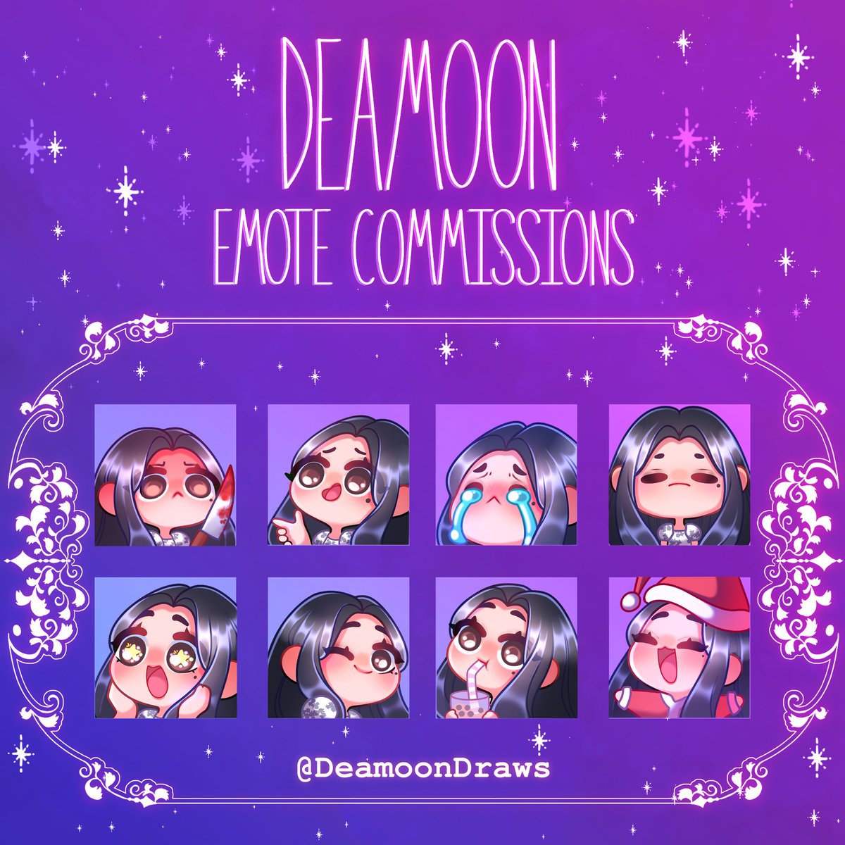 DeamoonDraw's tweet photo. Some emote commissions I've worked on recently! https://t.co/ULGULoMqRa