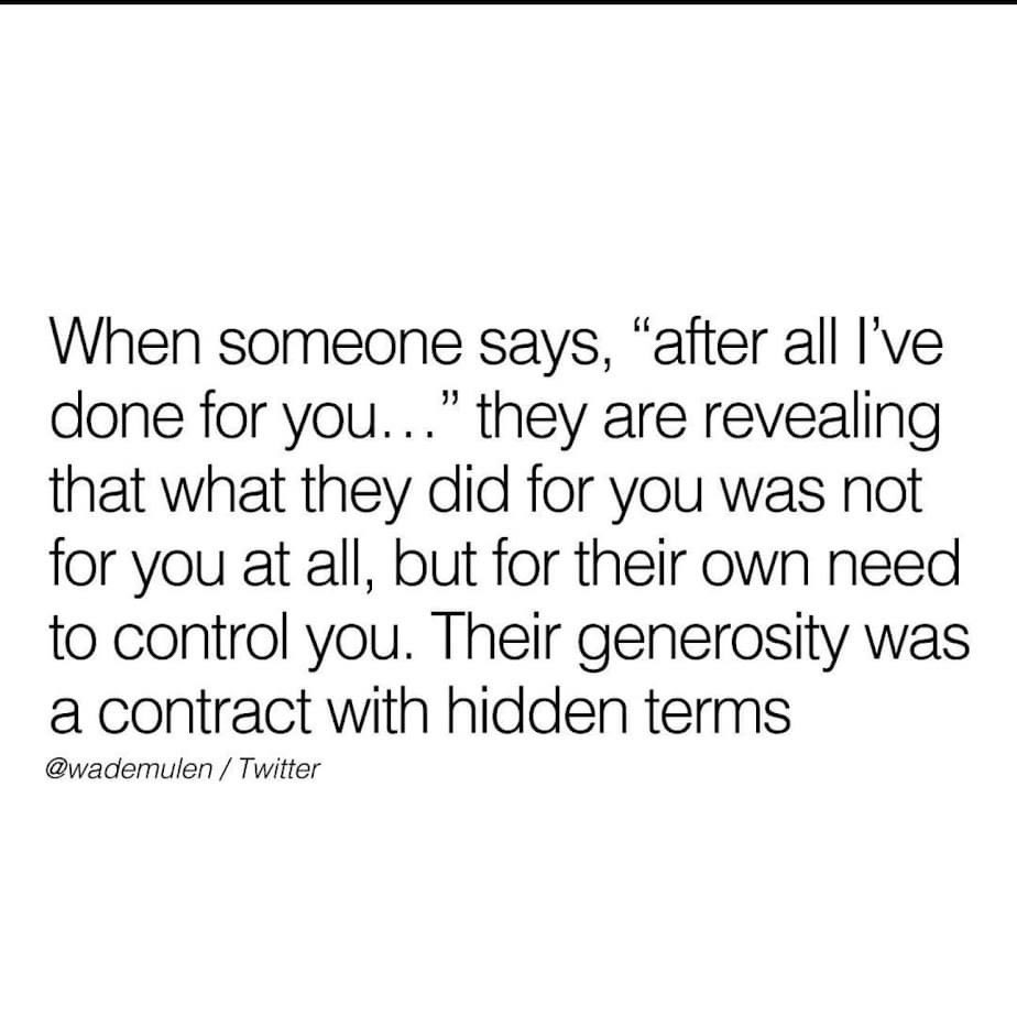 Did the narcissist ever say this to you?