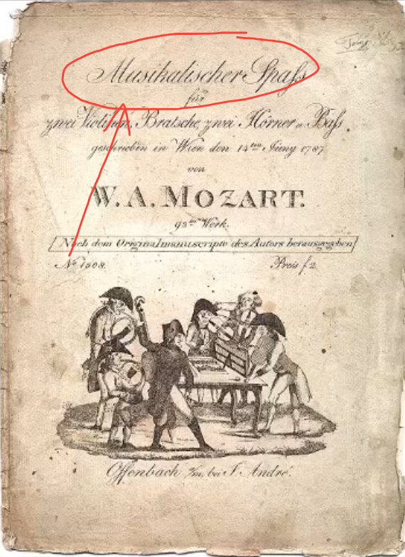 xpagescorella's tweet photo. Potser no és una innocentada però, sense cap dubte, aquesta partitura és una de les millors bromes de la història de la música. El compositor-trapella va ser el genial W. A. Mozart i us ho explico en aquest enfilall:

#curiositarts 🧵🎶👇👇👇 https://t.co/oC2KE6tcwG