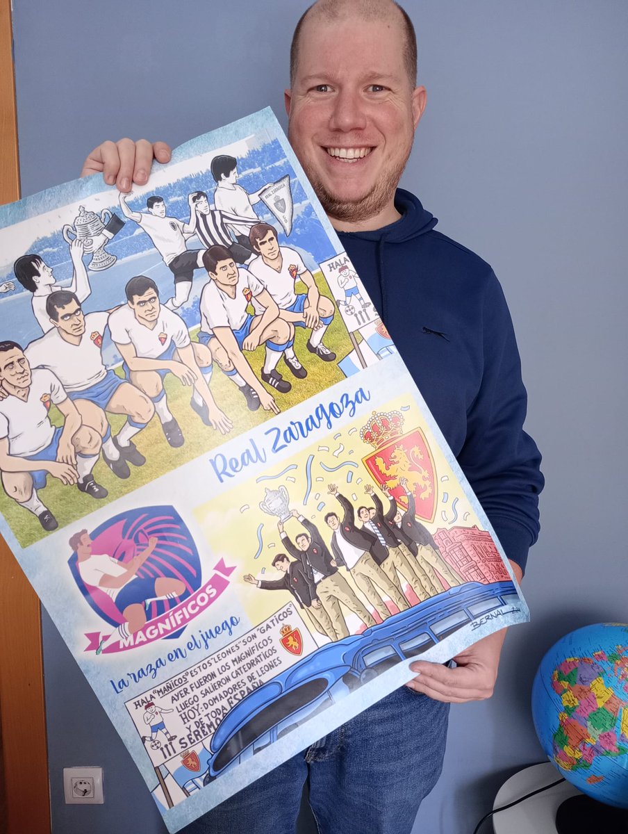 MagnificosRZ's tweet photo. 🎩 MAGNÍFICOS

👶 Lorién Marzo llegó con un póster de @J_A_Bernal bajo el brazo 

🔝 Su padre, nuestro compañero, @DMarzoFoto resultó ganador de la pasada jornada de nuestro #Fantasy 💯 dedicado al #RealZaragoza, apenas unos días después de su nacimiento 🎁

🥇 FELICIDADES a los premiados ⚽💙
