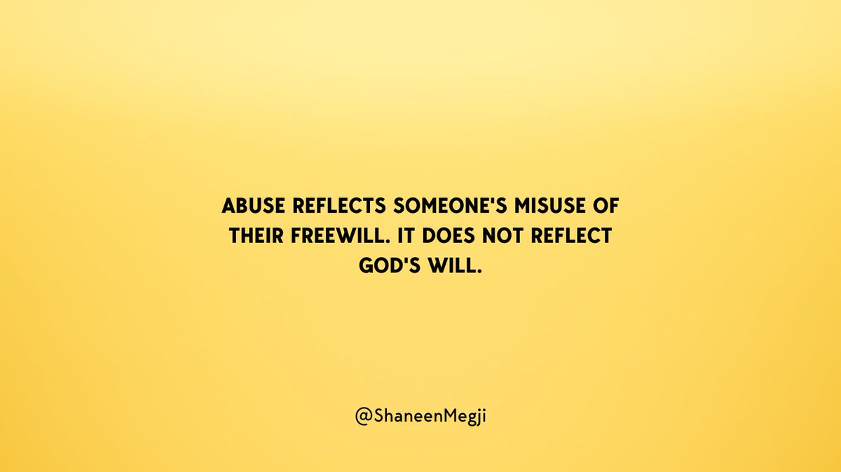 ShaneenMegji's tweet photo. In giving us free will, God gave us the ability to love, and the ability to hurt others. God's intent remains for your good even when others step out of His will to cause hurt and harm. 

#toxicityisnotyourdestiny #innerhealing #healingfromabuse #healingafterabuse https://t.co/nNqVrbMaaz