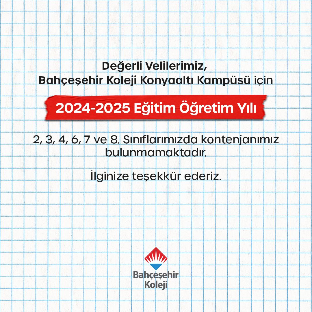 İlginize Teşekkür Ederiz. 
#başarınınsınırıyok
#bahçeşehirkoleji