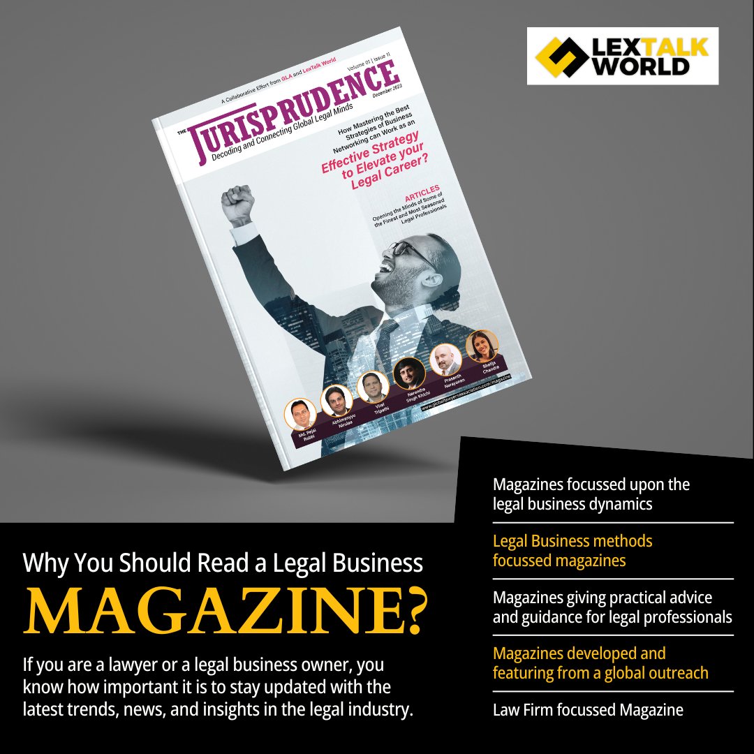 LexTalk World (@lextalkworld) on Twitter photo Why You Should Read a Legal Business Magazine?
By - <a href="/lextalkworld/">LexTalk World</a>
Read the full Blog:- lextalk.world/post/why-you-s…
#law #legal #lawyer #blog #LexTalk #LTW2023 Why You Should Read a Legal Business Magazine?
By - <a href="/lextalkworld/">LexTalk World</a>
Read the full Blog:- lextalk.world/post/why-you-s…
#law #legal #lawyer #blog #LexTalk #LTW2023
