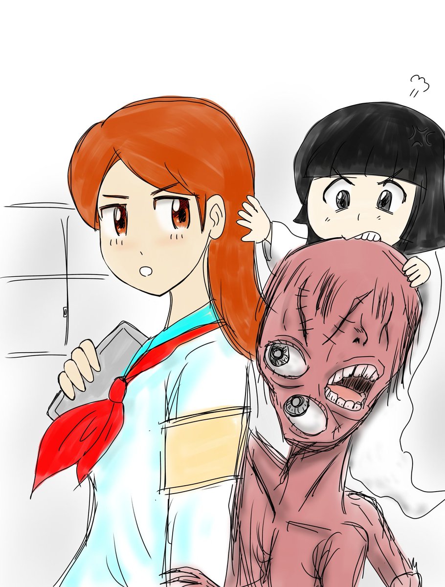 今年の個人的なベスト4キャラ部門。黄泉家三姉妹は死ぬまでには漫画描きたい😆2枚目の最恐の悪霊と最高の守護霊はいい話ができそう。誰か描いて😆 