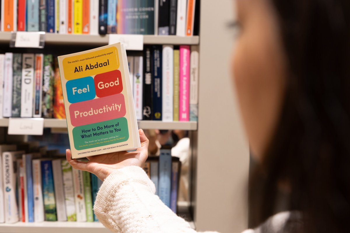 AliAbdaal's tweet photo. It’s official! My first book Feel-Good Productivity is now available to buy online and in stores around the world 🤯 

I'm humbled by all of your support 🙏

Reminder to please submit your receipt on the form on the website (link below) to get your free ticket for my Jan 6th 2024 Annual Planning Workshop.   

It’s a 3-hour live online workshop where I’ll take you through some great exercises to reflect on 2023, and create goals, plans and system to help make 2024 the best year of your life. 

Much love ♥️ https://t.co/876fMY5IOJ