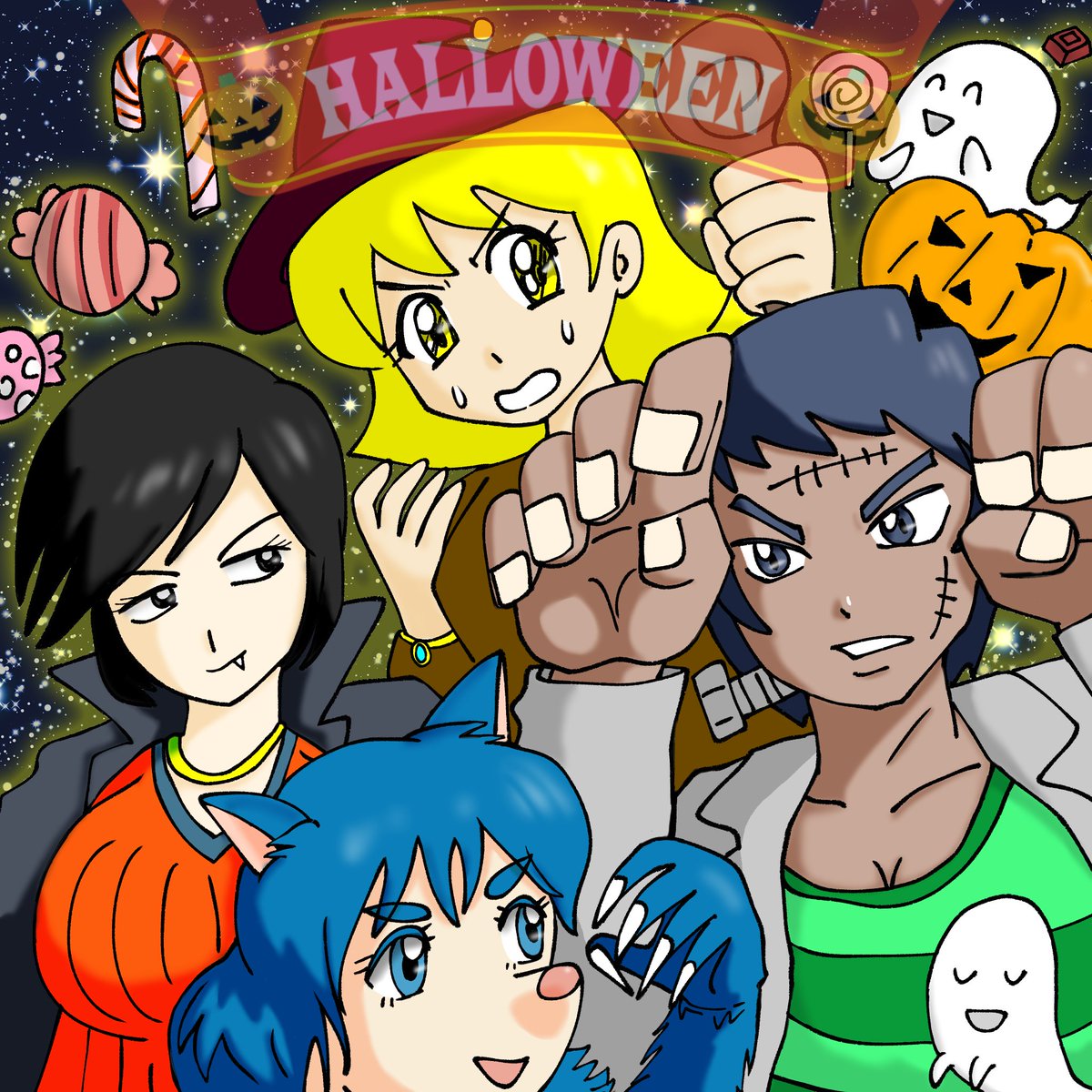 今年の個人的なベスト4キャラ部門。黄泉家三姉妹は死ぬまでには漫画描きたい😆2枚目の最恐の悪霊と最高の守護霊はいい話ができそう。誰か描いて😆 