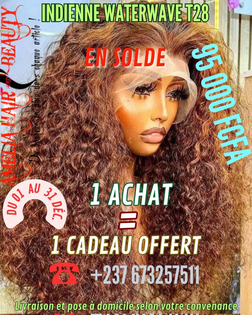 ASGroup2000's tweet photo. #AmeliaHairAndBeauty demeure à vos côtés pour vous sublimer chaque jour ! 👌🏽
Il reste moins de 4 jours pour bénéficier de cette #perruque #indienne #waterwave T28 en solde, à 95 000 FCFA ! 😳💃
JUSQU'AU 31-12-23, 1 ACHAT = 1 CADEAU OFFERT !
📞 +237 673257511
#indiennes #luxe https://t.co/GQhCKDew3c