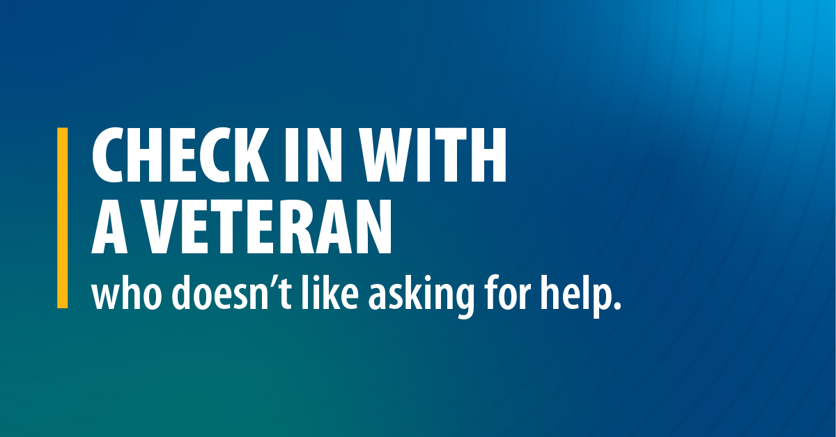 Everyone needs support sometimes. Knowing how you can help a #Veteran is half the battle.

Learn how you can help a #Veteran in crisis with VA S.A.V.E. Training today:  bit.ly/3tBiqPC.