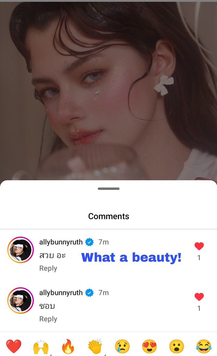 Wow! even Allybunny a very famous stylists of celebrities in Thailand such (Yaya, Kimberly, Annethong,etc.) commented on P'Mind post and complement Becky's beauty! 🥹💗
#Beckysangels