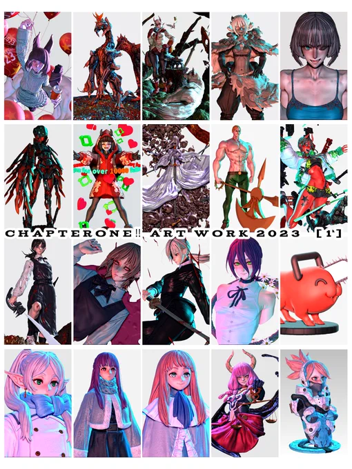 ようやく今年作った作品が
まとまりました!part.1
ファンアートからオリジナルまで
手当たり次第に作ったみたいです
作った順番通り並べようかと思い
ましたが多過ぎてやめました… 