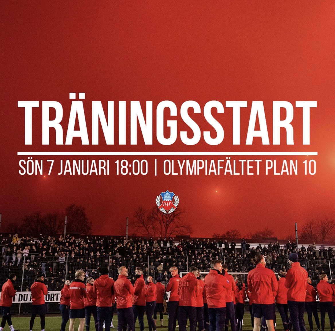 HelsingborgsIF's tweet photo. ⚽ | Nästa vecka är det dags för årets första fotbollsträning! 

Söndagen den 7 januari 18:00 drar både dam- och herrlaget igång sin fotbollsträning igen efter uppehållet. Varmt välkomna att starta säsongen 2024 tillsammans med oss! https://t.co/q9I8CZdlyf