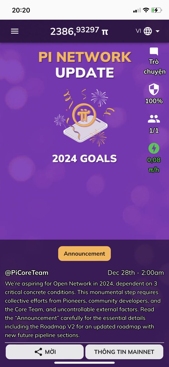🔥🔥✅A good sign for the pinetwork community, picoreteam wants to open mainnet in 2024. We must join hands to build the ecosystem and accelerate the progress of the project with picoreteam
✅Please write down your desired time to open mainnet
#mainnet  #PiCoreTeam  #pinetwork