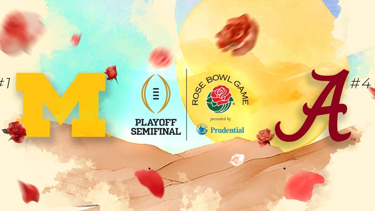 MyTicketExpress's tweet photo. The National Playoff Semifinal is Set | Michigan v Alabama
Rose Bowl | JAN 1 - Rose Bowl | Pasadena
Tickets &amp; Packages Available Now - Don't Miss This One!
https://t.co/D4GdcQcqqZ https://t.co/iub9Fpd34R