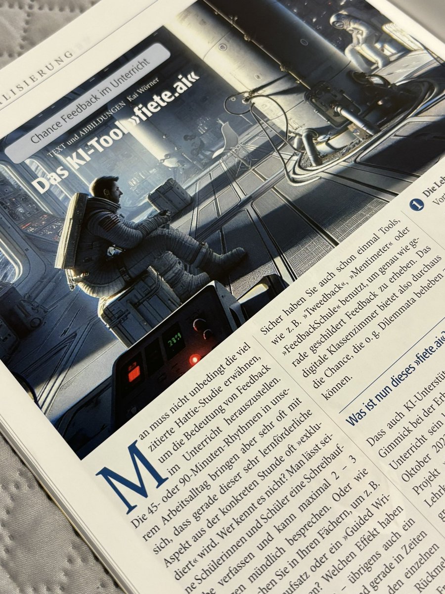 Out now: Mein neuer Artikel in der "Bayerischen Realschule" zum Einsatz von @FieteAi im DU - #twlz #BayernEdu