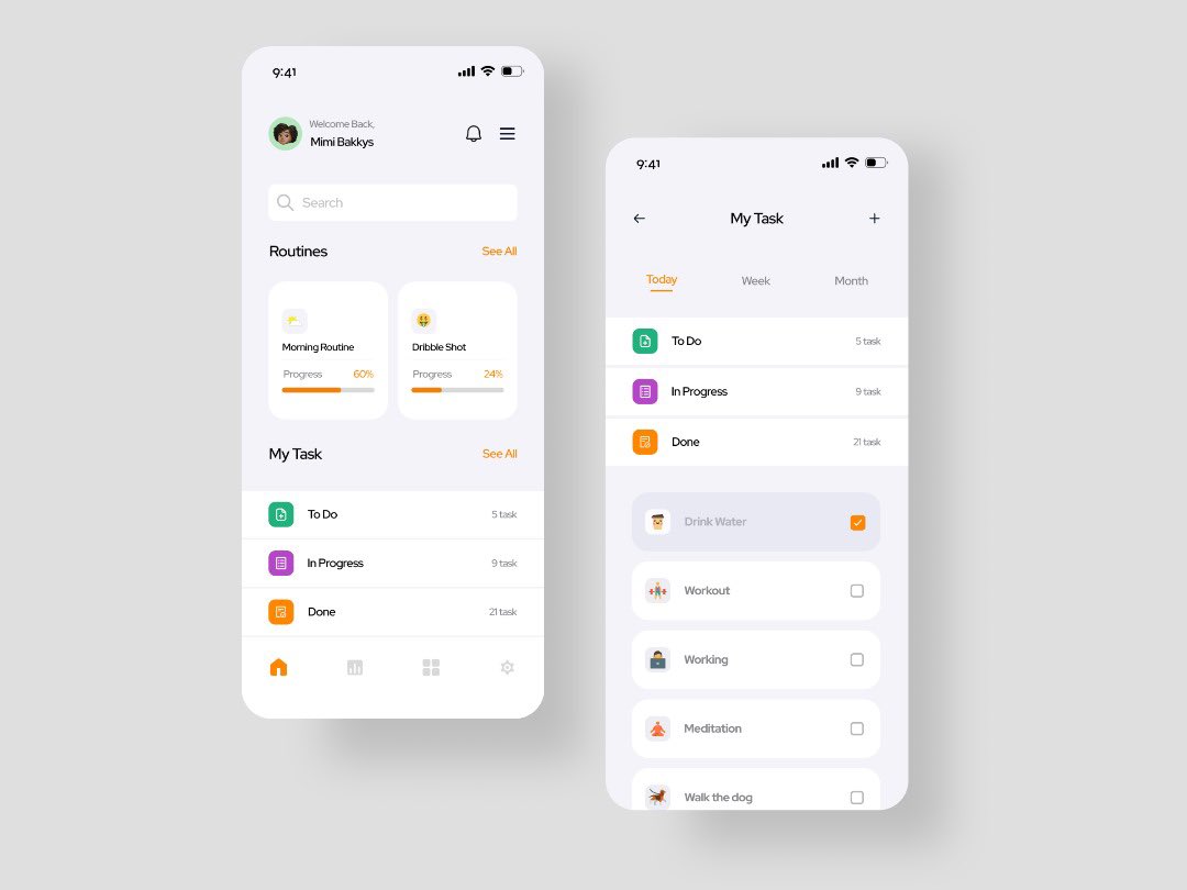 mimibakkys's tweet image. How’s this season been around you?
Even Christmas songs aren’t being played like other years
I did a replication of this productivity app by Farhan Bagas! Mine is 2 screen and his is 3, what do you think?
#Designgate #LearnwithDesigngate
#Designgate30DaysUIChallenge
#DesignDay17
