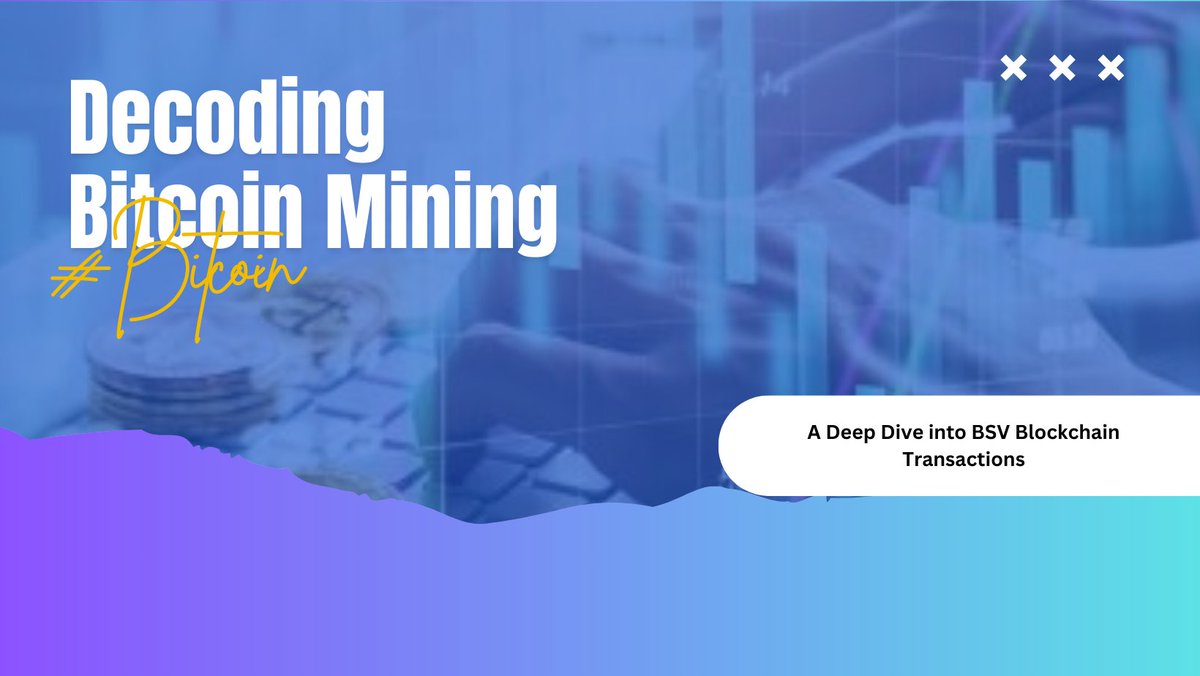 Inno_vyse's tweet photo. Thread 1: Unraveling Bitcoin TransactionsBitcoin (BSV) transactions are processed through mining, where Proof of Work verifies and secures them into the blockchain's public ledger. #BitcoinTransactions #MiningProcess #BSVBlockchain https://t.co/xjWV9pwe91