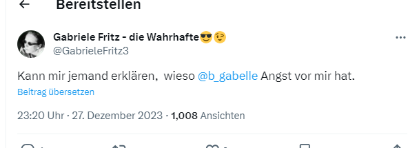 b_gabelle's tweet image. sollte ein geistige #Nullnummer mit tatsächlich Angst machen, oder machen wollen? Wenn es passiert wird sie es merken, weil dann klopft die Polizei bei ihr an.