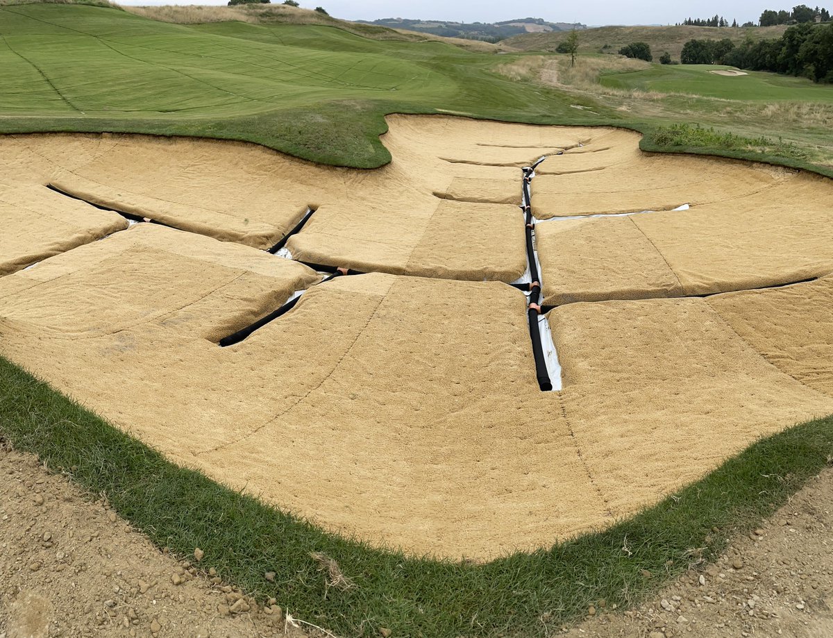 AdamMoeller's tweet photo. I'm finalizing bunker construction/maintenance discussion points for the @GCSAAConference seminar co-taught with @golfarchitect. What are some topics you'd like us to discuss? #liners #drainage #sandselection #perchedwatertables #hybridlineroptions #rakingmethods #edges #design https://t.co/Fiy03ZVZUp