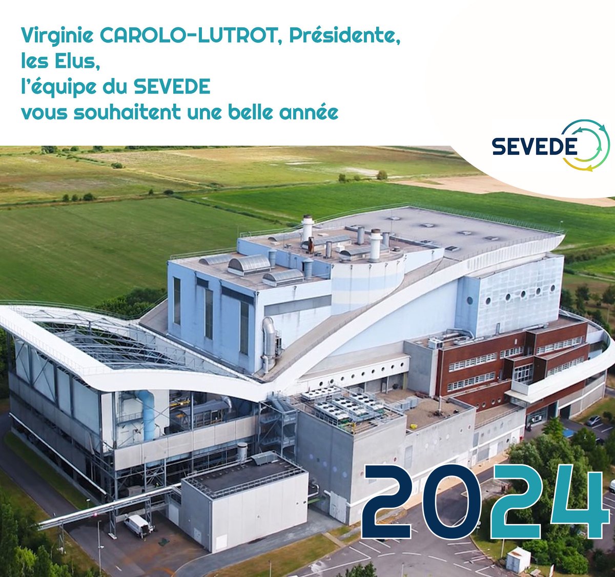 Virginie CAROLO-LUTROT, Présidente, les Elus, l'équipe du SEVEDE vous souhaitent une belle année 2024