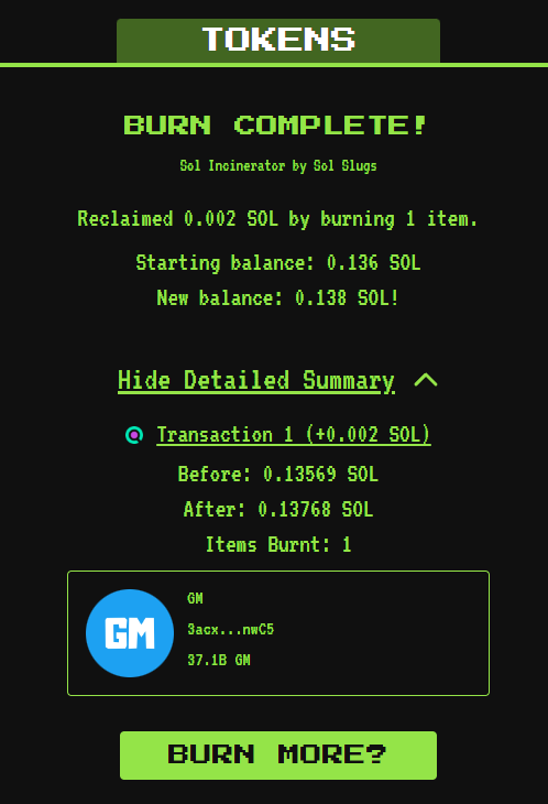 TheGmMachine's tweet photo. BUUUUUUURN 🔥🔥🔥

$GM earned with Premium: 37.1B
$GM burned: 37.1B

https://t.co/85Npip8e4W