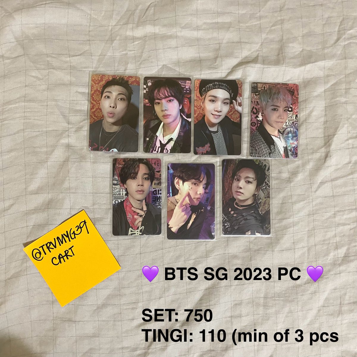 TRVMYG39CART's tweet photo. 𓂋 wts lfb bts official pc ph

check photos for prices ~

rfs: not collecting anymore

mod: sc/o, lalamove if near
mop: gcash 

🏷️: wts lfb bts enhypen album pc seasons greetings festa butter jin suga rm taehyung jimin jungkook namjoon yoongi sunghoon https://t.co/LZ7k9yCaNa