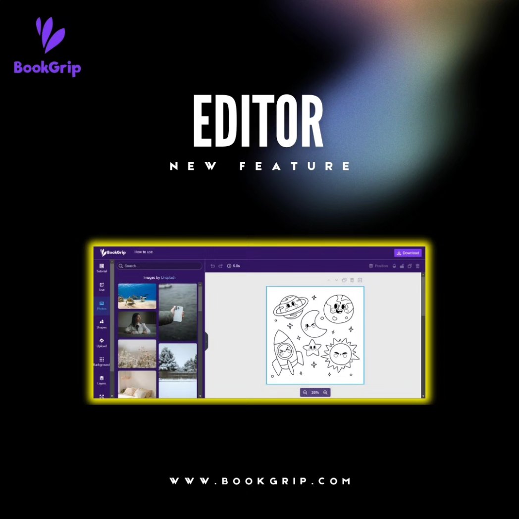 book_grip's tweet photo. New Feature: The all new Editor is added to the list. Show the world your creativity through your books. Get different types of colouring books, make your customized designs. 
Hurry up and join our wishlist to get exciting prelaunch offers. Join us at https://t.co/VxWMr4KTCF https://t.co/9rzxEndIi4