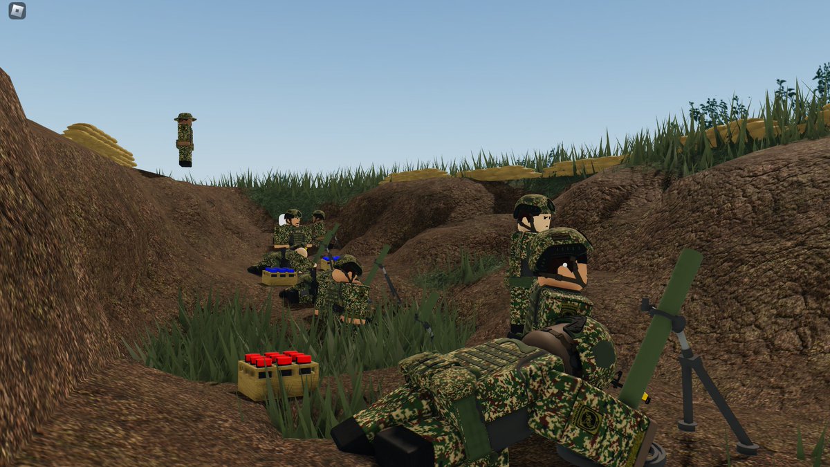 Did someone order freedom shells😎
The Rangers and the Malay regiment <a href="/RBLXMYS_RAMD/">Battalion 12, Rejimen Askar Melayu Diraja MYSVerse</a> conducted mortar exercises at Sulu today to refresh the knowledge of our troops using support weapons. The training also enhanced the teamwork between the two regiments.